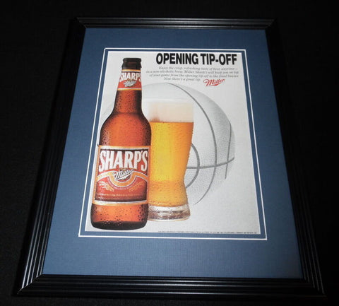 1992 Miller Sharp's Beer Framed 11x14 ORIGINAL Vintage Advertisement