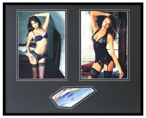 Irina Shayk Signed Framed 16x20 Stockings Lingerie Photo Set 