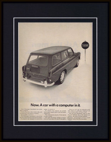 1968 Volkswagen Squareback Framed 11x14 ORIGINAL Vintage Advertisement 