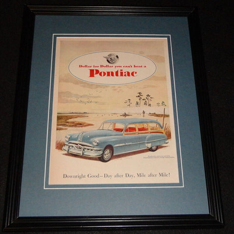 1951 Pontiac Framed 11x14 ORIGINAL Vintage Advertisement