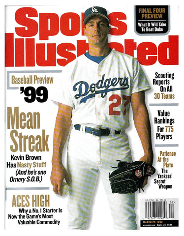 VINTAGE Mar 29 1999 Sports Illustrated Magazine Kevin Brown Dodgers