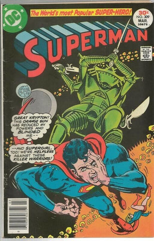 Superman #309 ORIGINAL Vintage 1977 DC Comics 