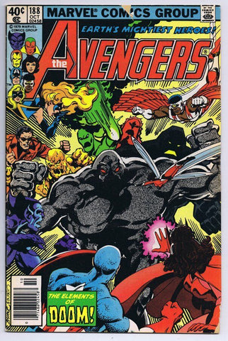 Avengers #188 ORIGINAL Vintage 1979 Marvel Comics Elements of Doom