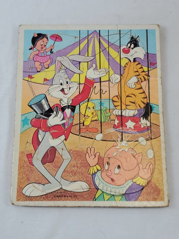 VINTAGE 1977 Whitman Looney Tunes Frame Tray Puzzle Bugs Bunny Sylvester Porky