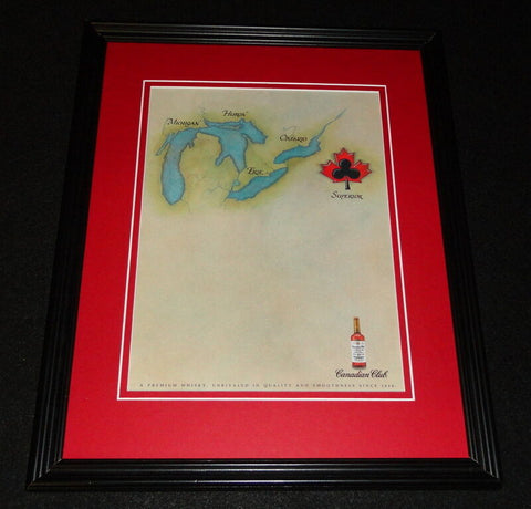 1991 Canadian Club Whisky Framed 11x14 ORIGINAL Advertisement