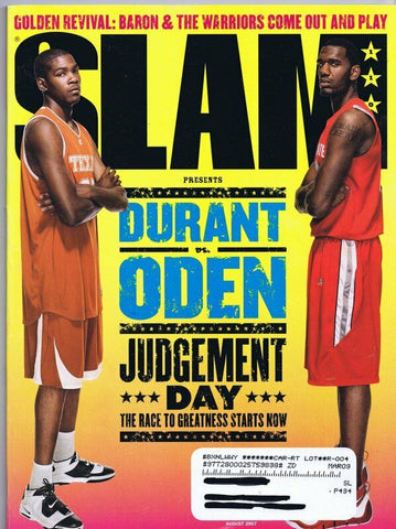 ORIGINAL Vintage Slam Magazine August 2007 Kevin Durant Greg Odom