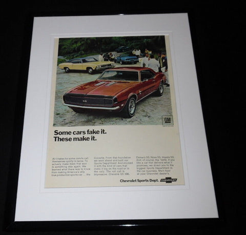 1968 Chevrolet Corvette Framed 11x14 ORIGINAL Advertisement 