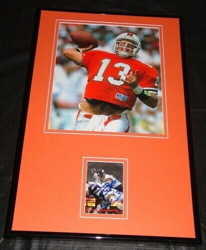 Gino Torretta Signed Framed 11x17 Photo Display Miami The U