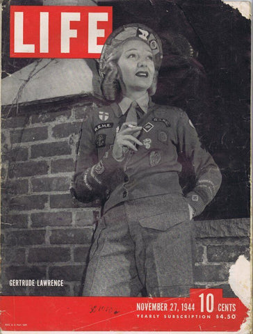 ORIGINAL Vintage Life Magazine November 27 1944 Gertrude Lawrence