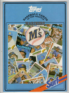 VINTAGE 1987 Surf Laundry Topps Baseball Card Seattle Mariners Book