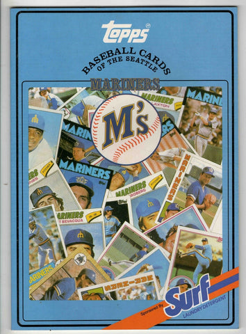 VINTAGE 1987 Surf Laundry Topps Baseball Card Seattle Mariners Book