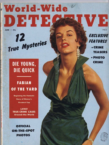 ORIGINAL Vintage World Wide Detective Magazine #8 June 1954 GGA