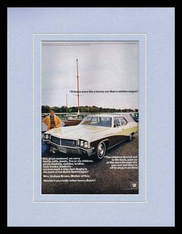 1967 Buick Station Wagon Framed 11x14 ORIGINAL Vintage Advertisement