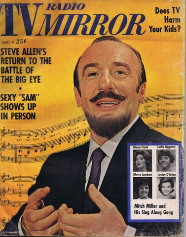 ORIGINAL Vintage November 1961 TV Radio Mirror Magazine Mitch Miller Steve Allen