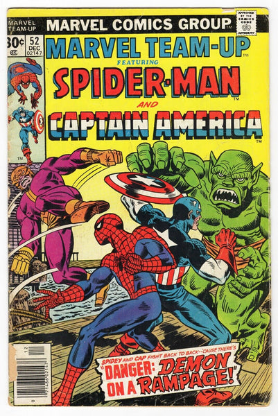 Marvel Team Up #52 VINTAGE 1976 Marvel Comics Spider-Man Captain America