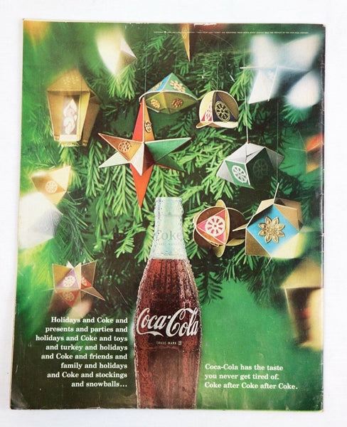 VINTAGE Dec 30 1967 Saturday Evening Post Magazine w/ Coca Cola Ad on Back