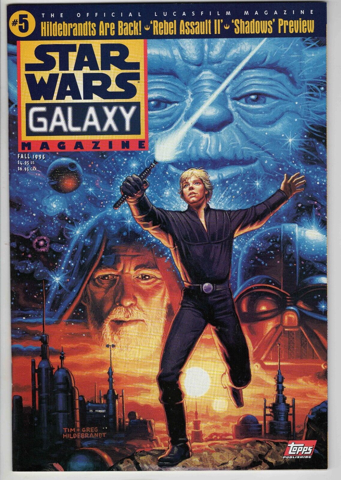 Topps Star Wars Galaxy Magazine #5 VINTAGE 1995 Mark Hamill