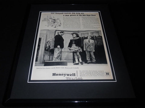 Bob Hope 1951 Honeywell Controls Framed 11x14 ORIGINAL Vintage Advertisement