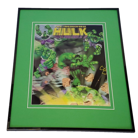 VINTAGE 2003 Incredible Hulk 3D Lenticular Framed Poster Display Marvel