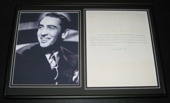 Macdonald Carey Signed Framed 12x18 Letter & Photo Display Days of Our Lives