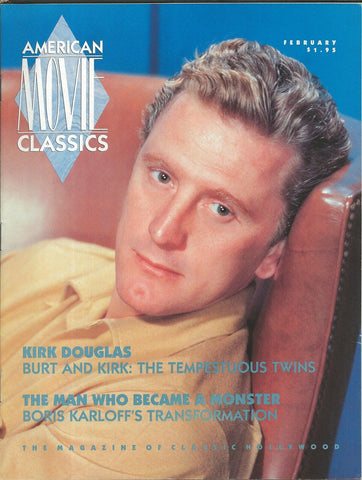 ORIGINAL Vintage Feb 1991 AMC Magazine Kirk Douglas Irene Dunne