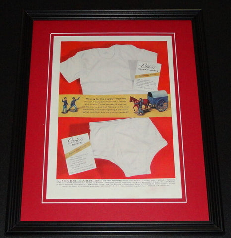 1959 Carter's T-Shirts 11x14 Framed ORIGINAL Vintage Advertisement