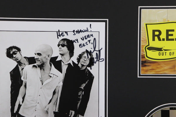 Mike Mills Signed Framed 16x20 REM CD & Photo Display