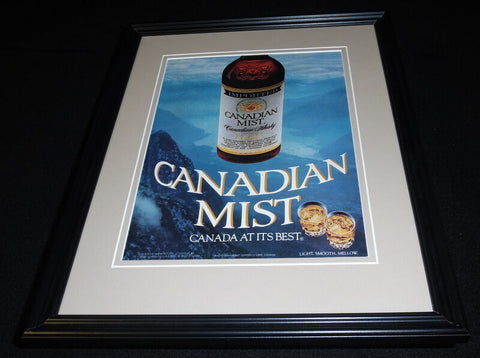 Vintage Canadian Mist Whisky Framed 11x14 ORIGINAL Advertisement