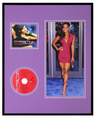 Christina Milian Signed Framed 16x20 Photo & AM to PM CD Display 