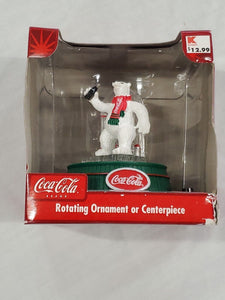 NEW SEALED KMart Coca Cola Polar Bear Rotating Christmas Ornament