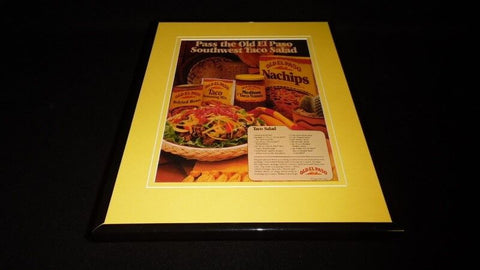 1986 Old El Paso Nachips Taco Sauce Framed 11x14 ORIGINAL Vintage Advertisement