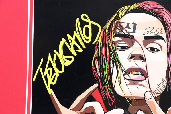 Tekashi 6ix9ine Signed Framed 16x20 Photo & Gooba CD Display BAS Beckett