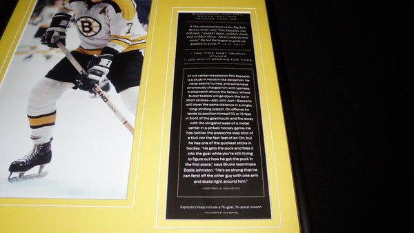 Phil Esposito Framed 12x18 Photo Display Bruins