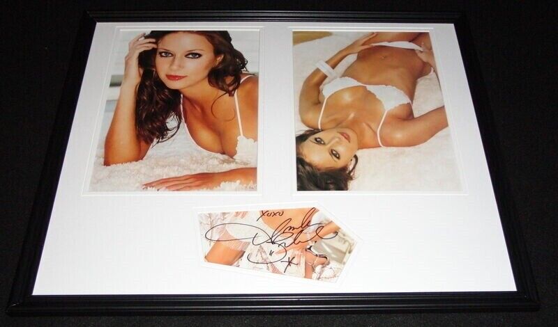 Amber Brkich Signed Framed 16x20 Lingerie Photo Set Survivor