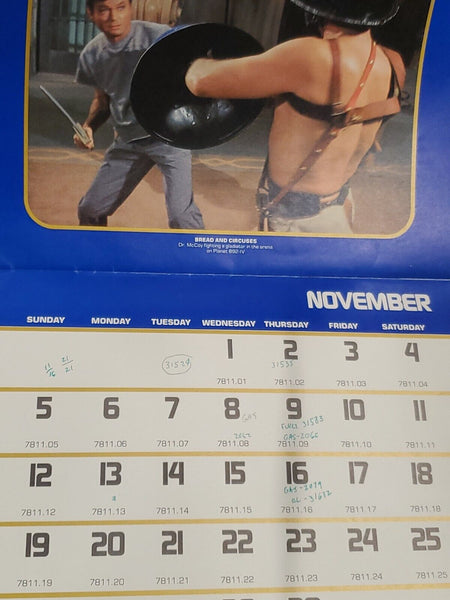 VINTAGE 1978 Star Trek Stardate Calendar William Shatner Leonard Nimoy