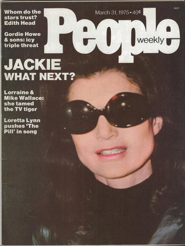 People Weekly Magazine March 31 1975 Jackie Kennedy Onassis 