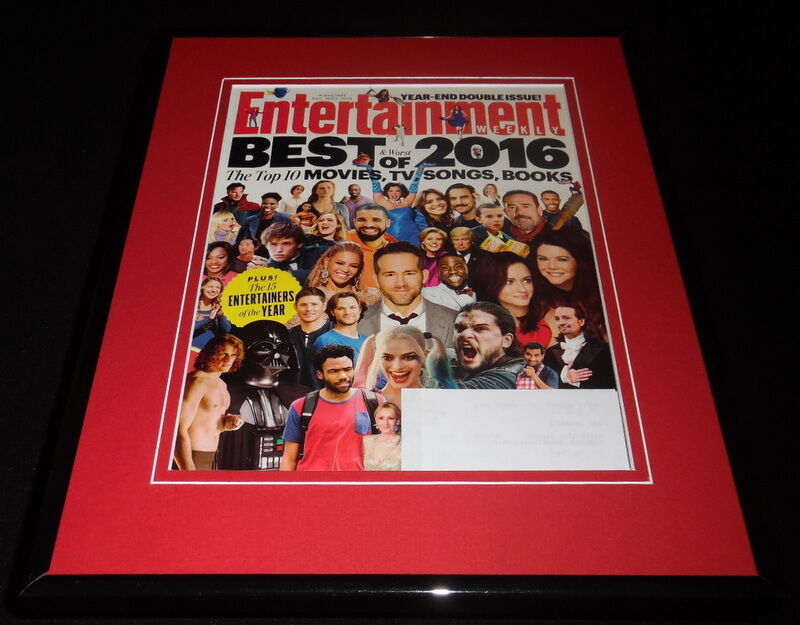 Entertainment Weekly Best of 2016 Framed ORIGINAL Cover Margot Robbie Drake