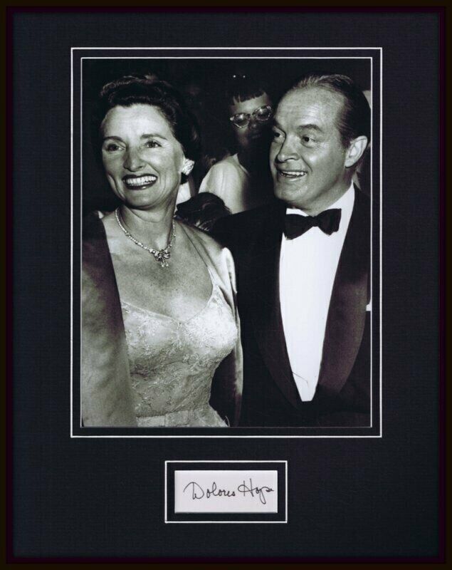 Dolores Hope Signed Framed 11x14 Photo Display w/ Bob Hope