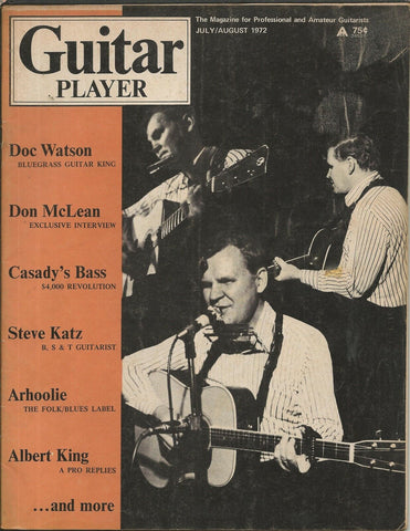 Guitar Player Magazine ORIGINAL Vintage July 1972 Doc Watson Don Maclean