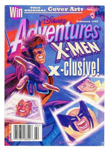 ORIGINAL Vintage Feb 1995 Disney Adventures Magazine X-Men Gambit Wolverine