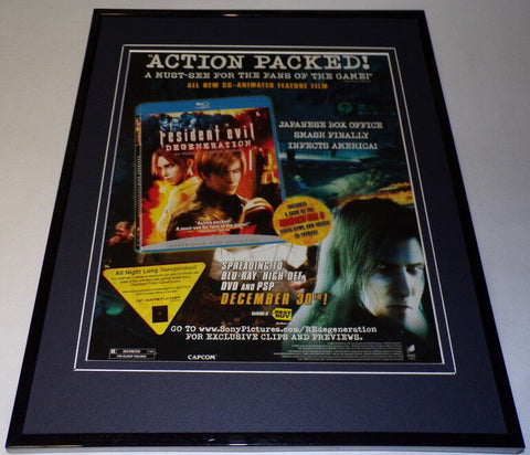 Resident Evil Degeneration 2008 Framed 11x14 ORIGINAL Advertisement