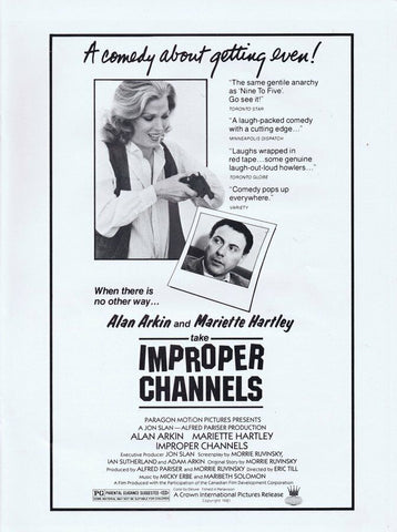 Improper Channels 1981 ORIGINAL Vintage 9x12 Industry Ad Alan Arkin