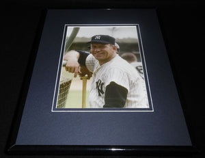 Mickey Mantle Smiling Framed 11x14 Photo Display New York Yankees