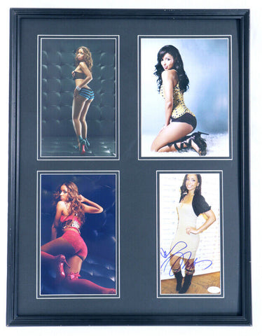 Mya Harrison Signed Framed 18x24 Lingerie Photo Display JSA