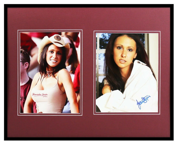 Jenn Sterger Signed Framed 16x20 Photo Set AW Florida State FSU Cowgirl B