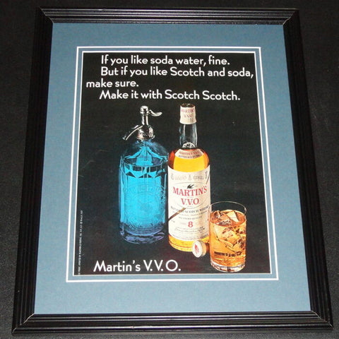 1967 Martin's VVO Scotch Framed ORIGINAL Vintage Advertisement Photo