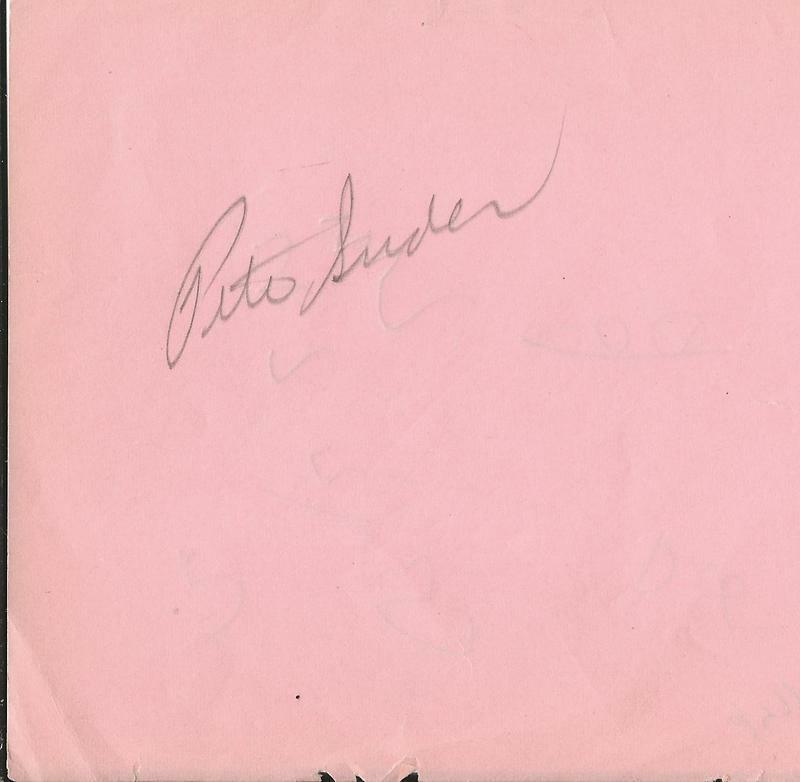 Pete Suder Signed 4.25x6 Album Page JSA A's