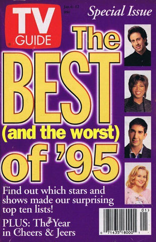 ORIGINAL Vintage TV Guide Jan 6 1996 No Label Best of 95 Jerry Seinfeld