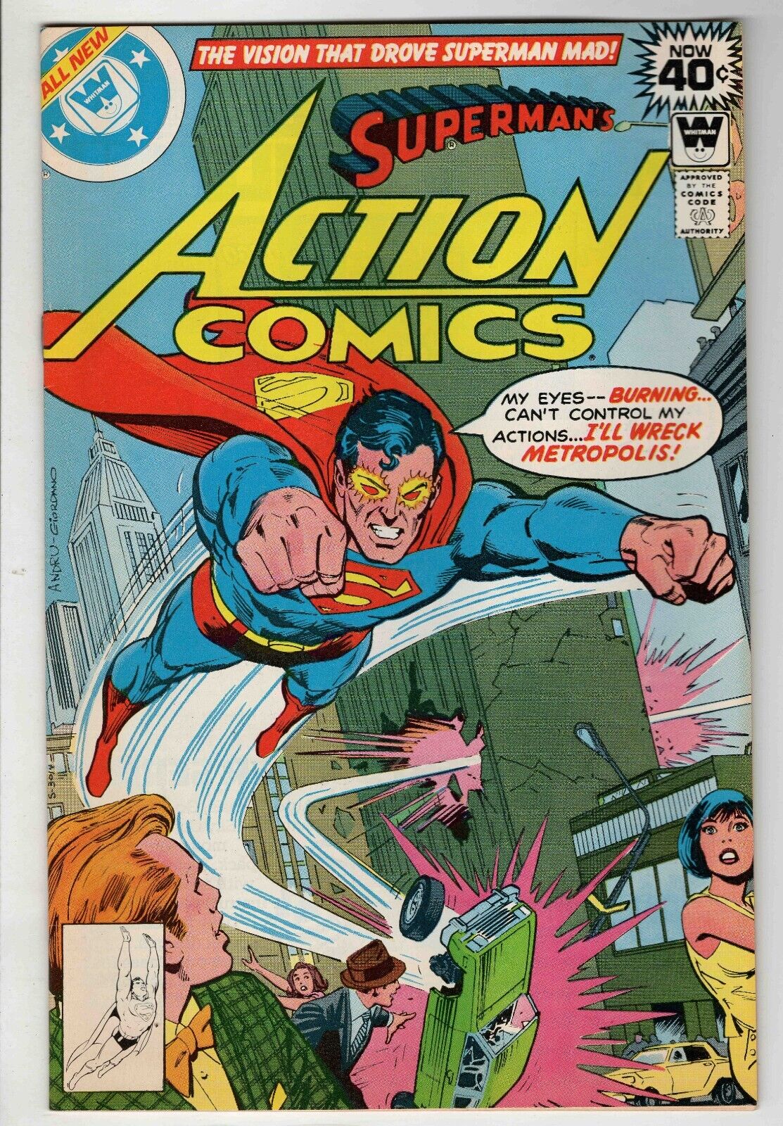 Action Comics #490 VINTAGE 1978 DC Comics Whitman Variant Superman