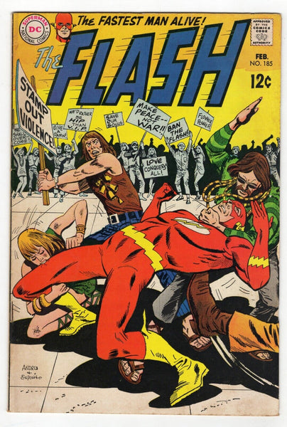 Flash #185 VINTAGE 1969 DC Comics Anti Vietnam War Cover